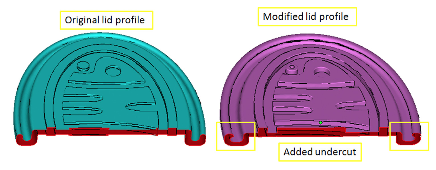 Compression mold-design modification