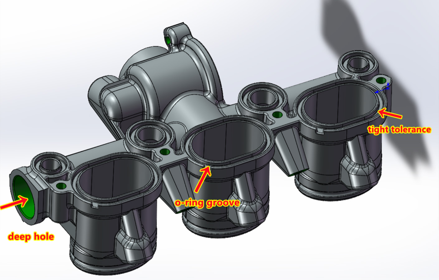 Use pin gauge and caliper for dimension measurement