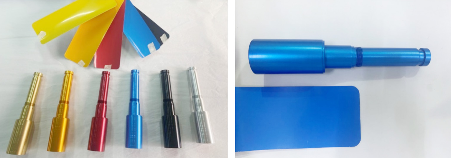 Color anodizing surface compare to color code