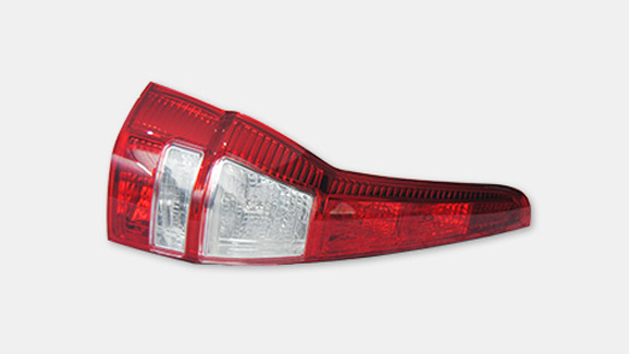 Automotive Lamp CNC machining PMMA Polished & Tint red color